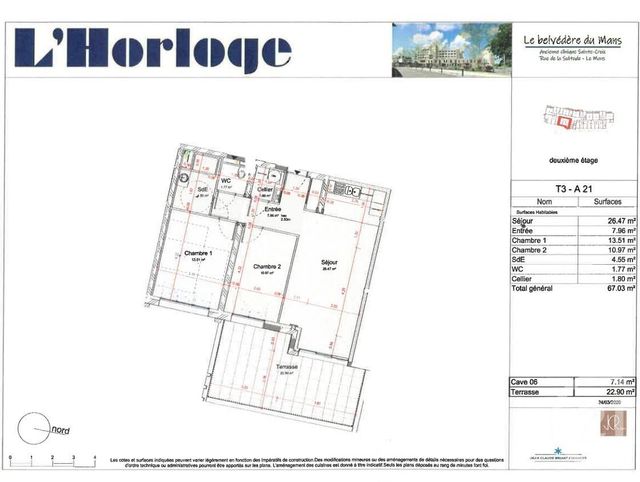 Agrandir la photo Appartement T3 à vendre - 3 pièces - 67,03 m2 - Le Mans - 72 - PAYS-DE-LOIRE