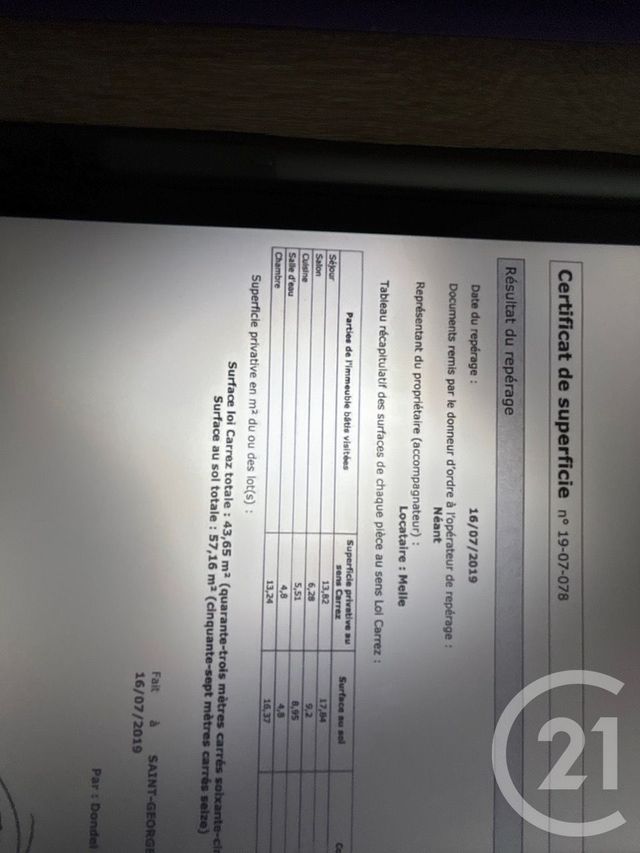 Appartement T2 à vendre - 2 pièces - 43,65 m2 - St Georges Du Bois - 72 - PAYS-DE-LOIRE