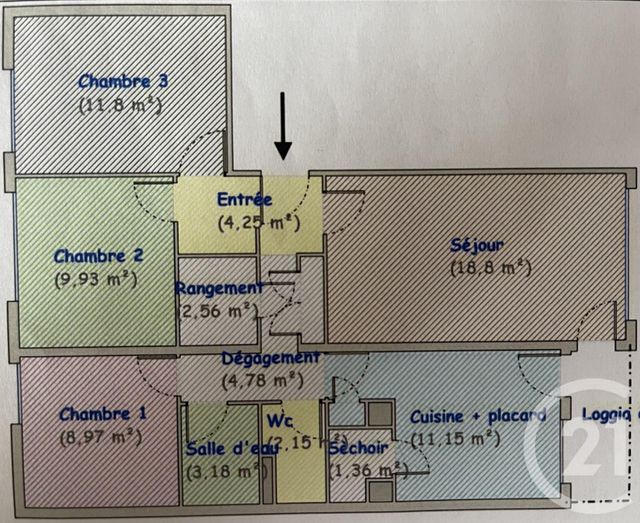 Agrandir la photo Appartement F4 à vendre - 4 pièces - 78,93 m2 - Allonnes - 72 - PAYS-DE-LOIRE